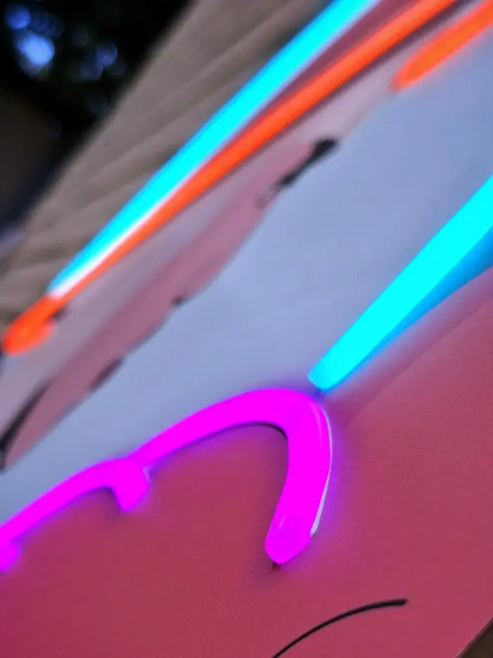 Elevate your space with Lonely Dream, a stunning neon artwork featuring a futuristic warrior and vibrant LED lighting. Perfect for gaming rooms, home decor, and collectors of cyberpunk and fantasy aesthetics